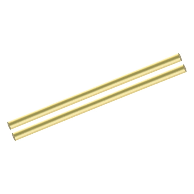 2pcs Brass Rods 2/5" x 12" Brass Solid Round Stock Lathe Bar for Knife Handle Pin DIY Craft(10mm In Diameter)