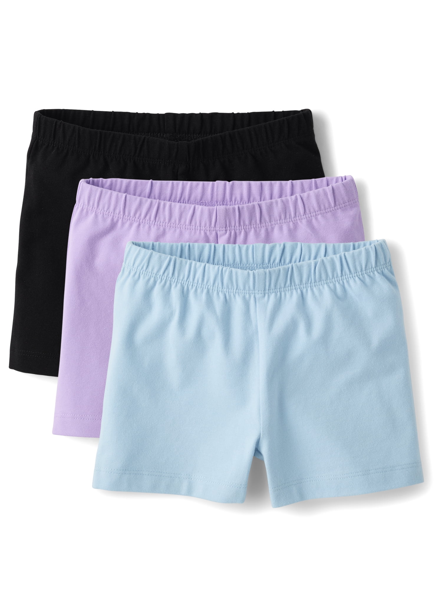 The Children's Place Girls Pull-On Everyday Cartwheel Shorts, 6-Pack, Sizes XS-XXL