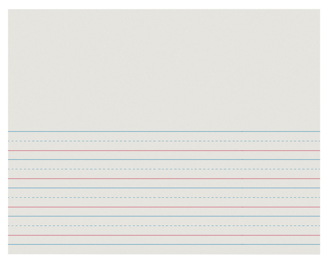 Smart Ruled Paper School Smart Red & Blue Storybook Paper, 5/8 Inch Ruled Long Way, 11 x ...