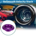 thumbnail image 2 of Unique Bargains Velocity Stack Bellmouth Durable 3.46" ID 6.50" OD Turbo Engine Air Intake Aluminum Alloy Purple, 2 of 6