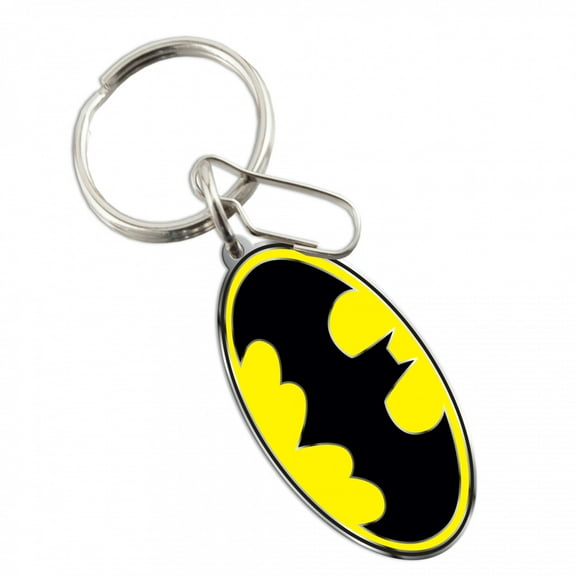 Plasticolor Batman Enamel Automotive Key Chain, Black & Yellow, 1 Piece