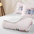 thumbnail image 4 of Erosebridal Kids Cute Camper Twin Quilt Set For Travel Trailers,Pink Flowers Floral Twin Coverlet Set For Girls,2 Pieces, 4 of 7