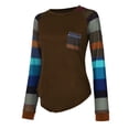thumbnail image 5 of Tittly Long Sleeve Shirts for Women Women T Shirts Stripe Casual TopCotton blendFor wearingDailyWomen Tshirt Women Tshirts Shirts Womens Tops Grey M, 5 of 9