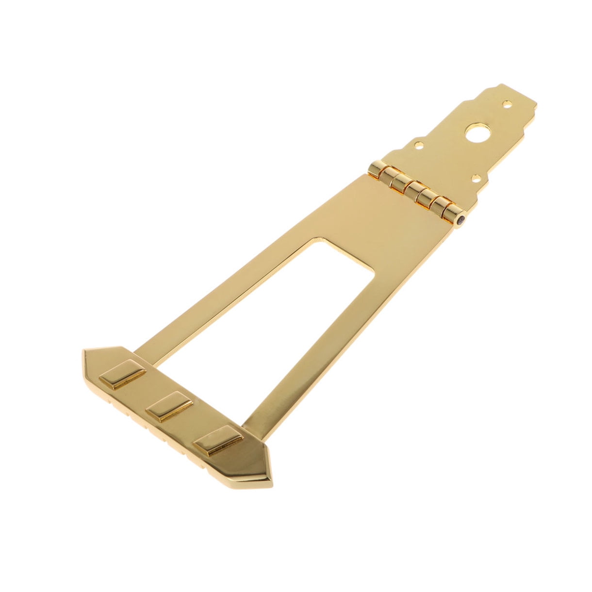 Clispeed Metal Guitar Tailpiece Set for Jazz Guitar Durable Golden Replacement with Screws