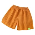 thumbnail image 4 of Yindaity Shorts Toddler Boy Boy's Summer Print Shorts Casual Kids Drawstring High Waisted Graphic Shorts with Pocket(Orange,5-6 Years), 4 of 6