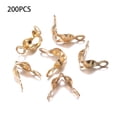 thumbnail image 2 of Matsuzay Conectores de joyería de 200 Uds., punta de ajuste a juego, componentes de conexión de moda, extremo de cadena de bolas suficiente de Artesanía KC oro, 2 of 6