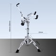 thumbnail image 5 of Snare Drum Stand,Concert Snare Drum Stands Adjustable Snare Stand Double Braced for 8inch-14inch Drums,Steel Tongue Drum, 5 of 10