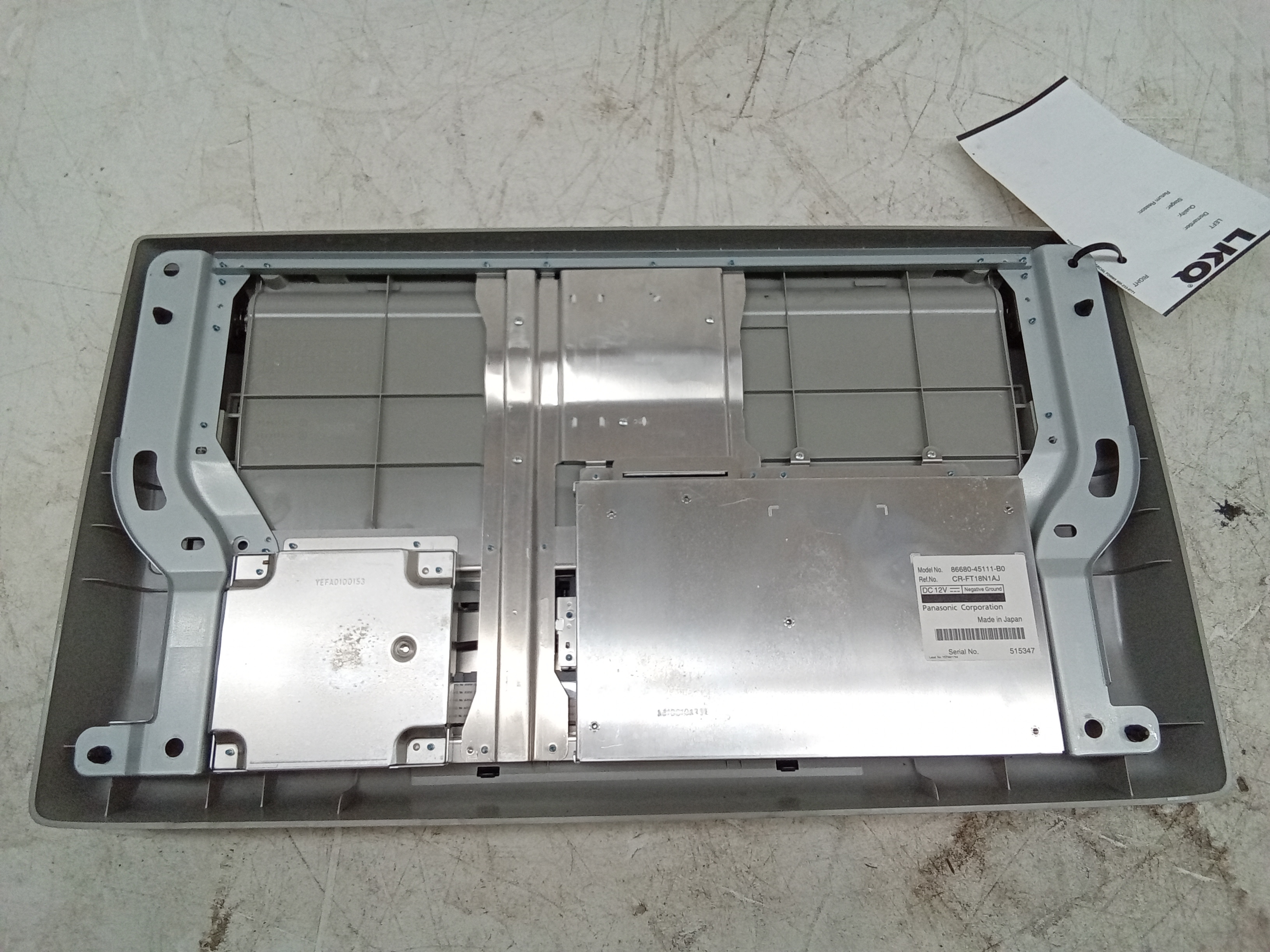Pre-Owned 20 Toyota Sienna Rear Roof Mounted Entertainment DVD Monitor Screen OEM - Verify Specific Vehicle Fitment In Description - (Good)