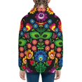 thumbnail image 6 of Naloa Traditional Floral Polish Teenage Zipper Hoodie, Long Sleeve Zip Up Hoodies Casual Jackets Tops for 7-12 Years-Small, 6 of 6