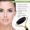 thumbnail image 2 of Natural Guasha Facial Jade Roller Face + Body Gua Sha Board Massager, 2 of 8