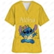 thumbnail image 4 of Uniforme clínico de enfermera de Disney Star Baby Stitch, uniforme de enfermera informal para mujer, uniforme de enfermera de manga corta con cuello en V, uniforme superior, 4 of 5