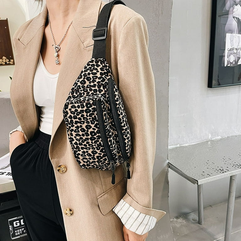 Fashion Women Flannel Leopard Print Crossbody Bag Casual Fashion Women Flannel Leopard Print Crossbody Bag Casual