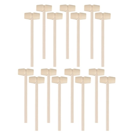 

15Pcs Small Wooden Hammers Kids Mallet Pounding Toy Portable Educational Toys