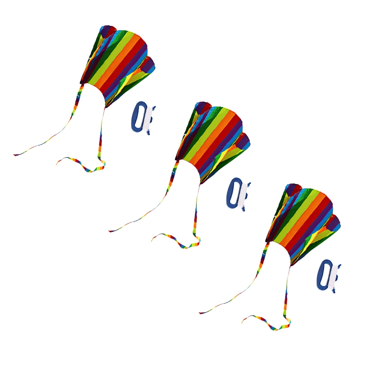 Private Jungle 3Pcs Kite Colorful Mini Pocket Frameless Soft Parafoil Kites for Kids Easy Flyer Kite for Beach Park Garden Playground