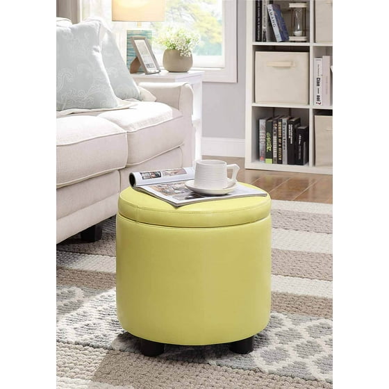 Convenience Concepts Designs4comfort Round Accent Storage Ottoman Convenience Concepts Designs4comfort Round Accent Storage Ottoman Com