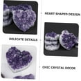 thumbnail image 3 of Amethyst Healing Stones, Heart-Shaped Crystal Rocks, Healing Amethyst Crystal,Crystal Geode Cluster,Quartz Crystals Mineral Stones,Home Decor Crystal Gifts,1.6 - 2 inch, 3 of 7