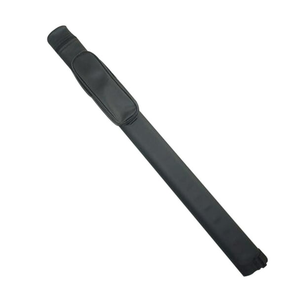 Estuche para tacos de billar de 1/2 pulgada, de piel sintética, protector portátil para tacos de billar Negro
