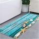 thumbnail image 4 of Suelo de madera de Retro Azul, red de pesca, conchas, estrellas de mar, alfombrillas de baño decorativas antideslizantes náuticas R, 4 of 5