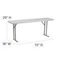 thumbnail image 2 of Table de formation pliante Flash Furniture en plastique blanc granite, 2 of 9