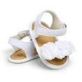 thumbnail image 5 of Actoyo Infant Baby Girls Summer Sandals with Flower Soft Sole First Walker Crib Dress Shoes 0-18M, 5 of 11