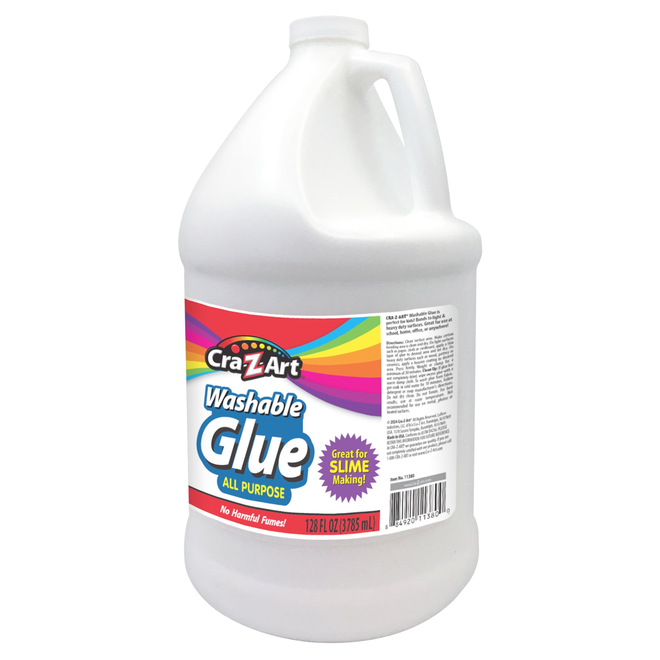 (2 pack) Cra-Z-Art Liquid Washable School Glue, Perfect for Making Slime, 1 Gallon or 128 ounces, 1 Count