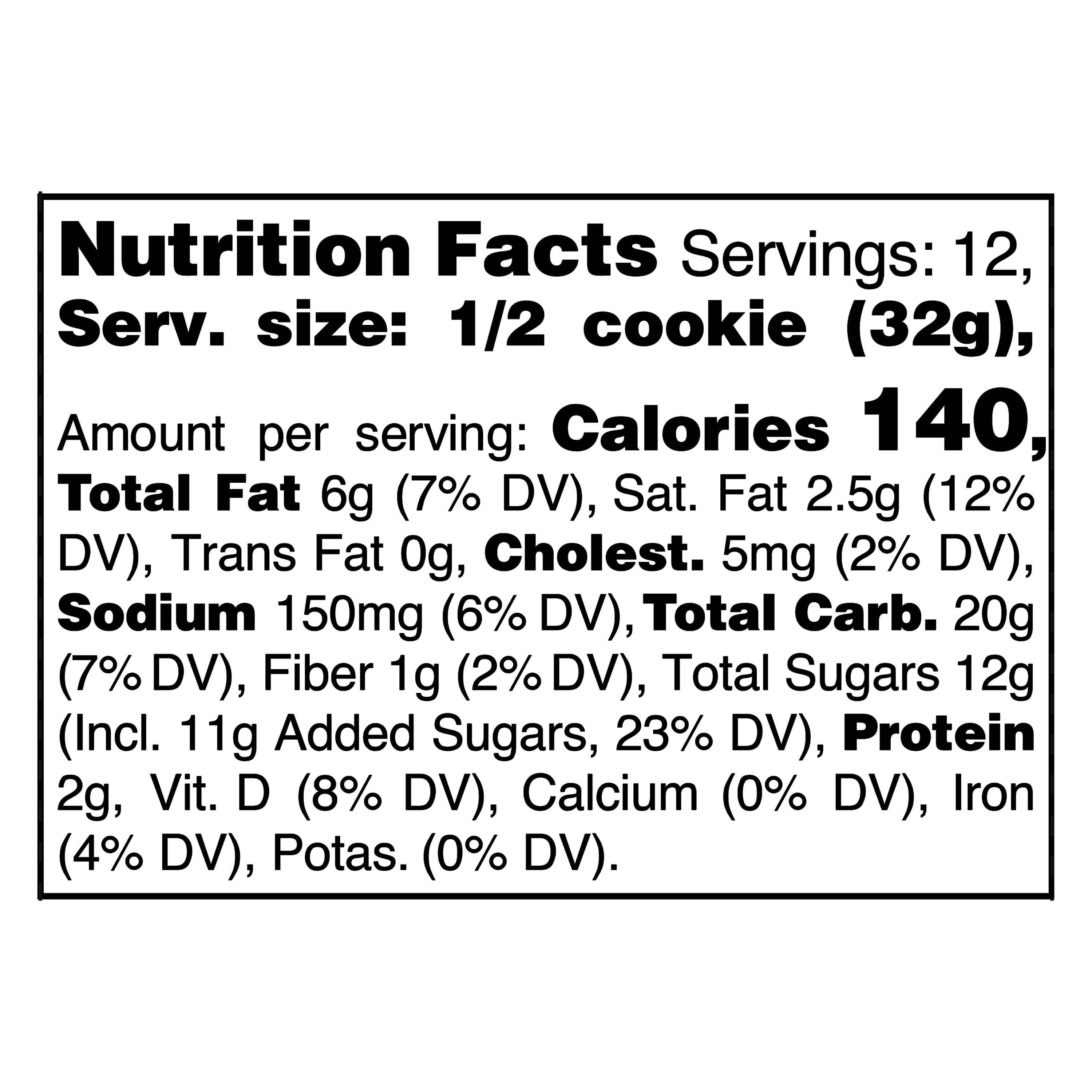 Marketside Cookies and Cream Brownie Cookies, 13.5 oz, 6 Count