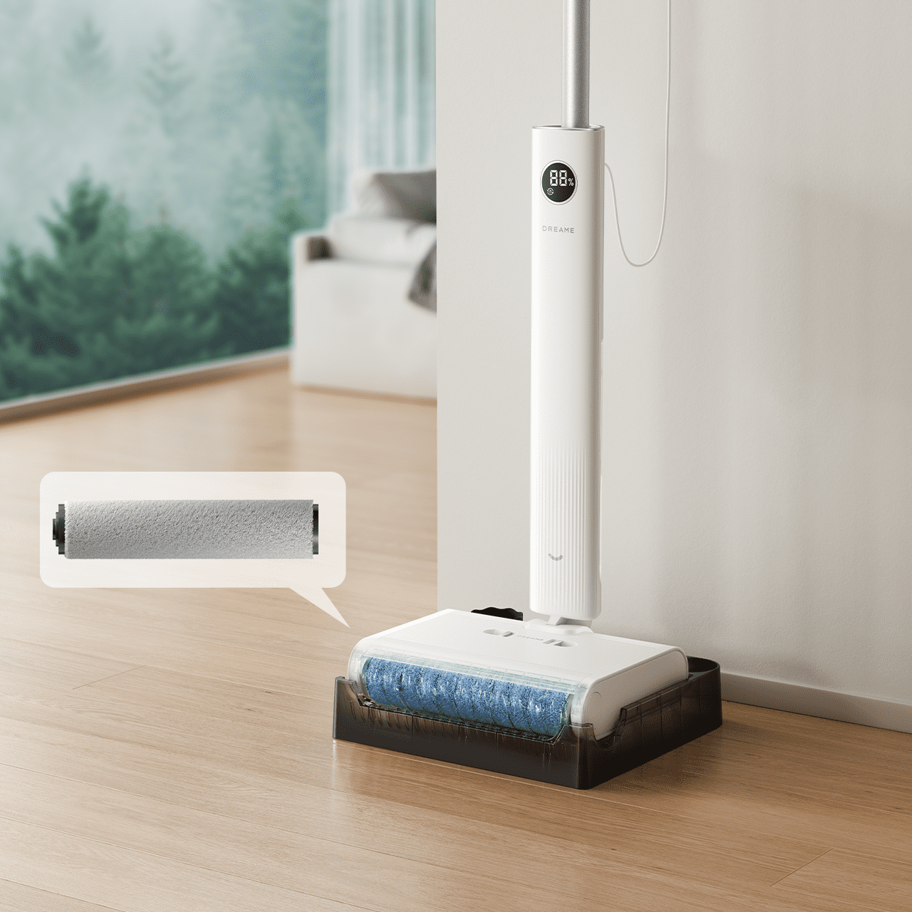Dreame Brush Roller Replacement Compatible with FloorX 100 Cordless Wet Dry Vacuum Cleaner