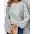 thumbnail image 6 of Women Lightweight Sweaters Ribbed Solid Color Design 5XL Plus Size Sweaters for Womens Long Sleeves Oversized Pullover Tops Relaxed Fit Cogild, 6 of 6