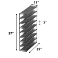 thumbnail image 5 of 9 Tier Detachable Shoe Rack Espresso Finish Metal Pipes Non Woven Fabric Shoe Tower Up to 36 Pair of Shoes, 5 of 7