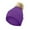 Purple, variant on Diufon Women's Knitted Warm Hat Ladies Winter Plush Solid Color Stretch Beanie Hats Windproof Outdoor Ski Cap