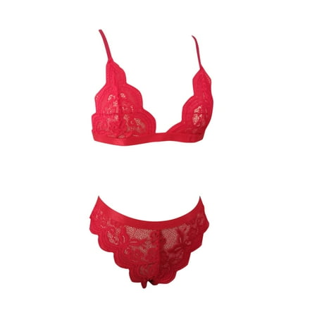 

Cathalem Lingerie That Covers Hot Women s Transparent Set Of 2 Lace Camisole Split Set Multi Size Open Cup Lingerie Underwear Red Medium
