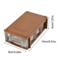 thumbnail image 3 of 1Pc Stackable Plastic Hardware Parts Storage Boxes Component Screws Toolbox Brown, 3 of 10