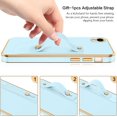 thumbnail image 3 of iPhone XR Case, Phone Cases for iPhone XR, Slim Fit Soft TPU Rubber with Adjustable Wristband Kickstand Scratch Resistant Shockproof Protective Cover for Apple iPhone XR 6.1 Inch, Light Blue, 3 of 17