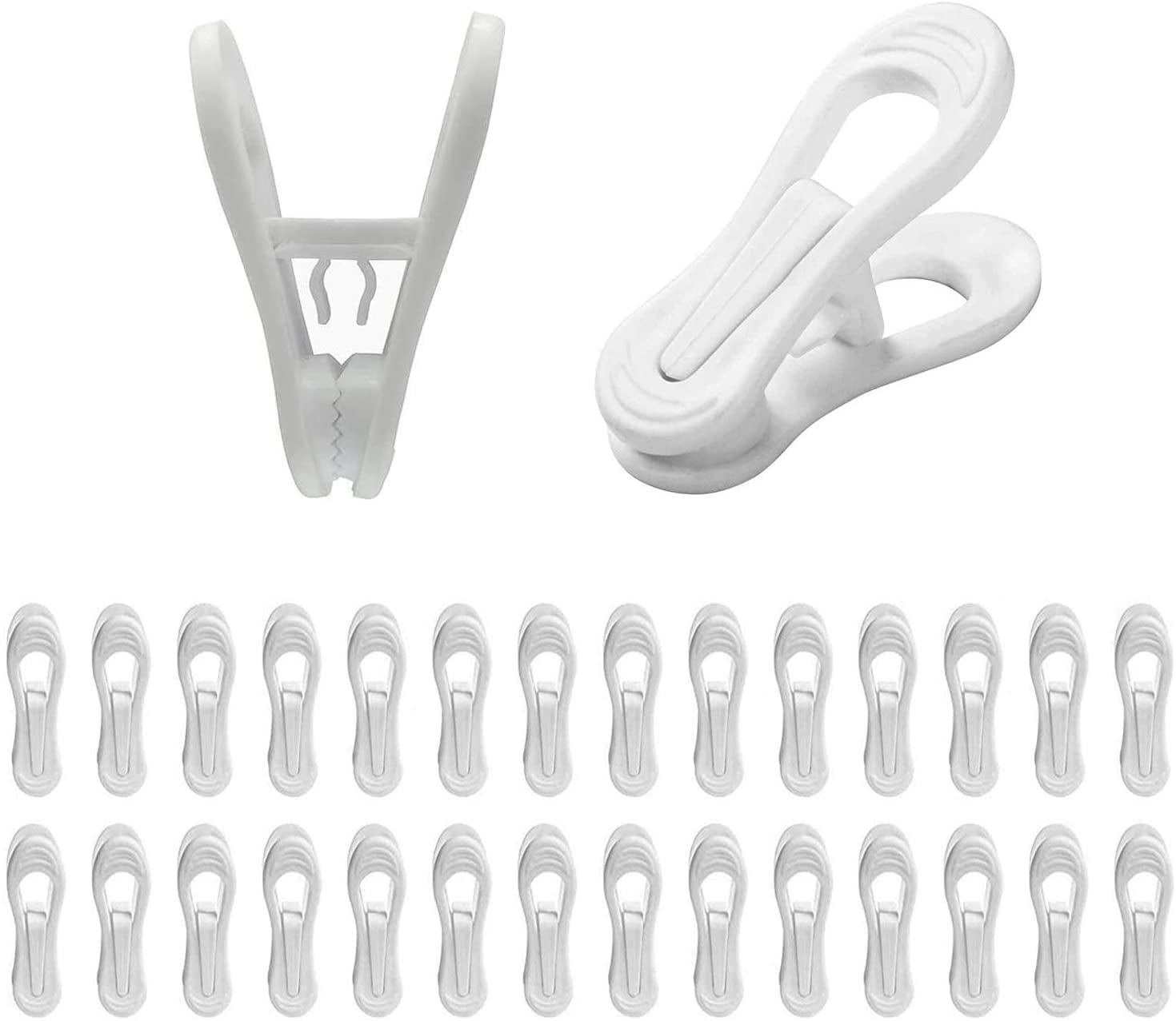 TAZEMAT 30 Pack Hanger Clips MultiPurpose Hanger Clips for Hangers