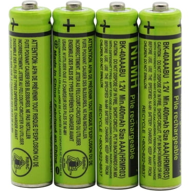 4-Pack BK-40AAABU 1.2V 400mAh Replacement y Pack for Panasonic Cordless Phone Handset BK40AAABU