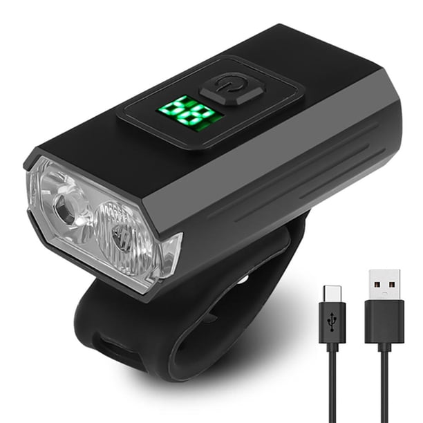 800LM Luz delantera de bicicleta Tipo-C Carga USB Faro de bicicleta nocturna IPX4 1000mAh