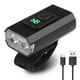 thumbnail image 1 of 800LM Luz delantera de bicicleta Tipo-C Carga USB Faro de bicicleta nocturna IPX4 1000mAh, 1 of 5