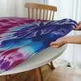 thumbnail image 4 of Round Fitted Tablecloth with Elastic Abstract Deep Color Tie Dye Round Outdoor Tablecloths Fitted Table Covers for Round Tables Waterproof Reusable Vinyl Table Cloth for Indoor and Outdoor 44"-48", 4 of 7