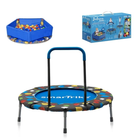 New smarTrike Indoor Activity Center, Folding Trampoline & Ball Pit, 100 Balls incl
