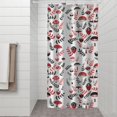 thumbnail image 2 of Colorful Mushroom Floral White Pattern Shower Curtain 36"x72" ,Bathroom Decorative Shower Curtains Set with 12 Hooks,Modern Waterproof Washable Shower Curtain, 2 of 6