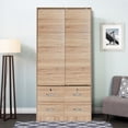 thumbnail image 2 of Sarah Modern Wood Double Sliding Door, 2 of 2