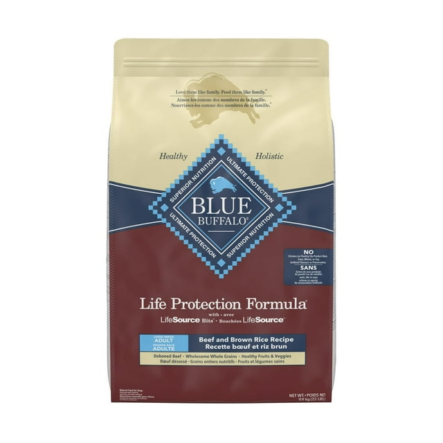 Blue Buffalo Life Protection Formula Natural Adult Large Breed Dry Dog Food, Beef and Brown Rice 10kg