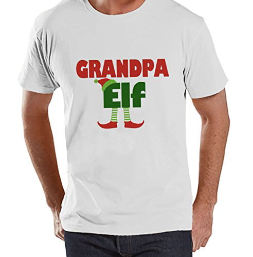 Custom Party Shop Mens Grandpa Elf Christmas T-Shirt