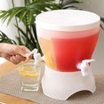 thumbnail image 3 of Drink Dispenser,beverage Dispenser With 3 Spouts Drinks Dispenser Container For Home Office Bars Party, 3 of 5