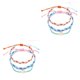 thumbnail image 2 of Sonducket 3 Pieces Wax Cord Braided Bracelet Rope Crystal Style Hand Girls Women Jewelry Bohemian Beach Shell Bracelets Multi-colored Como se muestra 2Conjunto, 2 of 6