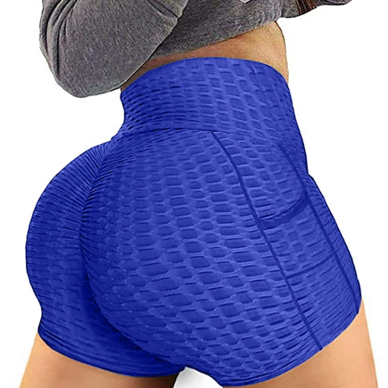 pxiakgy yoga pants fashion women's sports pure color pocket loose casual  shorts yoga pants blue + m 