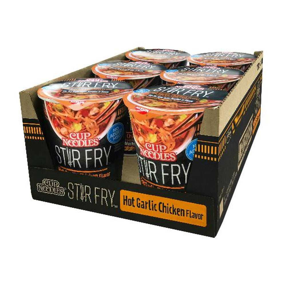 Nissin Cup Noodles Stir Fry Hot Garlic Chicken - Walmart.com - Walmart.com