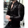 thumbnail image 1 of Camisas de lujo a la moda para hombre, camisas de un solo pecho, blusa informal con estampado heráldico rojo de manga larga, cárdigan hawaiano para fiesta de graduación para hombre, 1 of 6