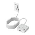 thumbnail image 1 of Cable de extensión TESSAN de 25 pies con 8 salidas y 3 puertos USB, protector contra sobretensiones, 1 of 7