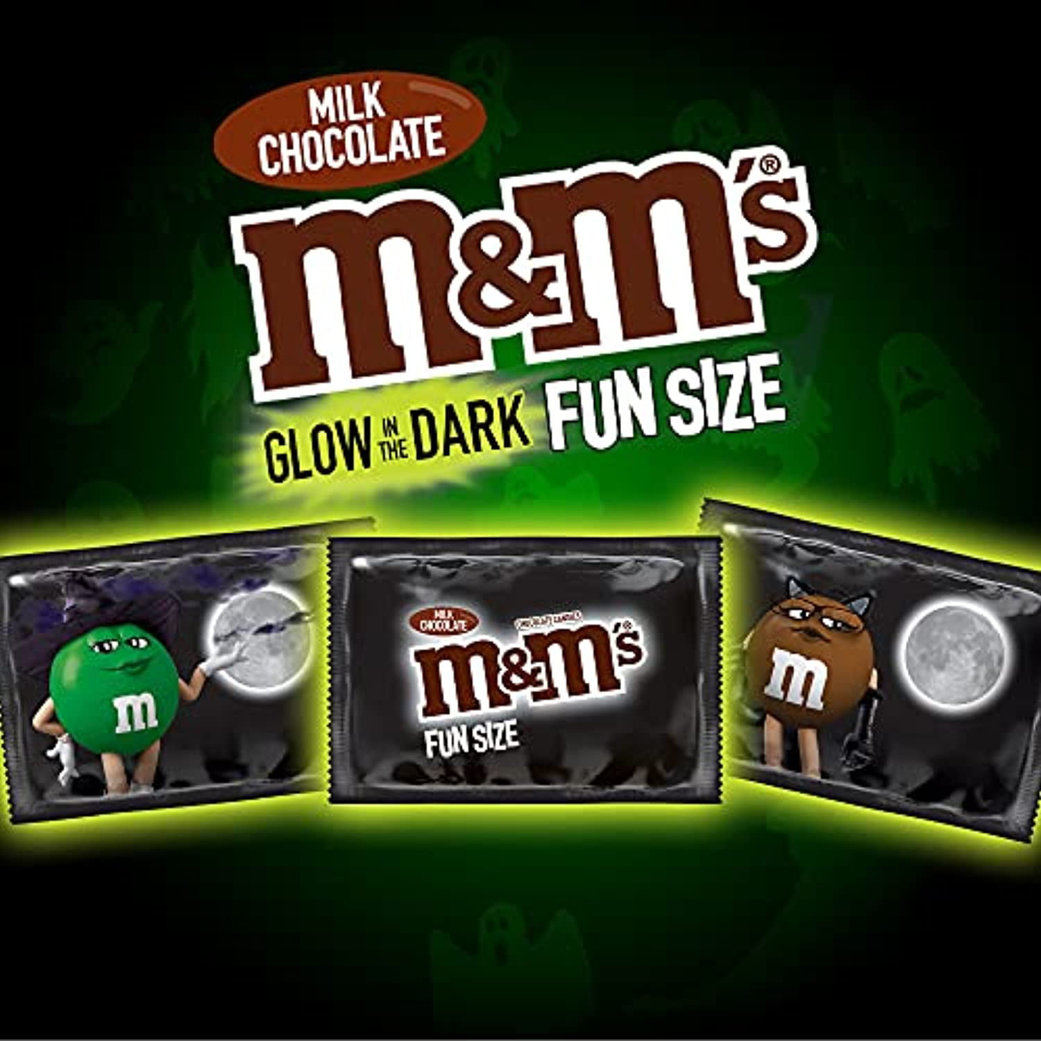 M&M'S Peanut Milk Chocolate Glow In The Dark Fun Size Halloween Candy Trick  or Treat Packs, 15 oz - Kroger